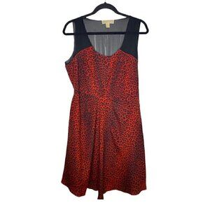 Michael Michael Kors Dress Size 10 Women's Animal Print Multicolor Sleeveless